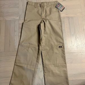 Boys' FLEX Skinny Fit Double Knee Pants, 4-20, Desert Khaki